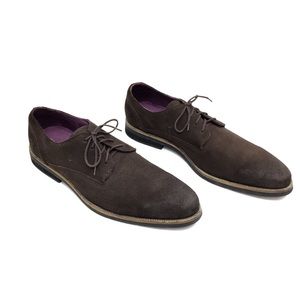 Blackstone Brown Distressed Suede Lace Up Derby
